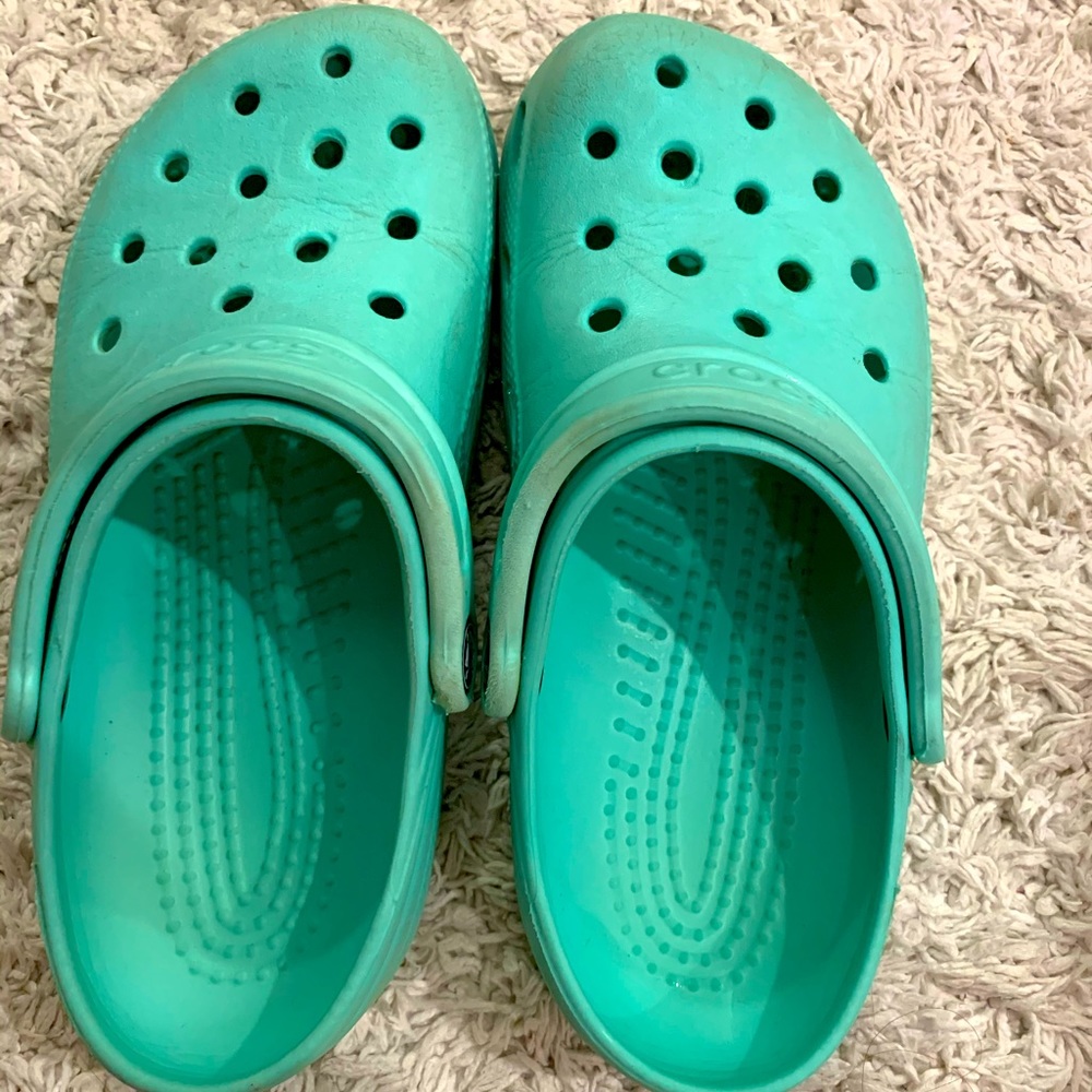 Mint color Crocs